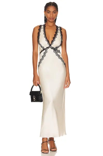 Платье миди Shona Joy Camille Lace Cross Back, цвет Cream & Black