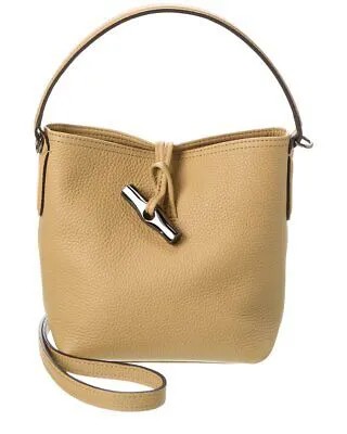 Longchamp Roseau Essential Кожаная Женская Сумка Бежевая