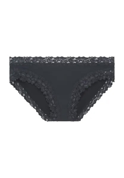 Женские трусы Parisienne с кружевной каймой из микрофибры JOCKEY, цвет Black