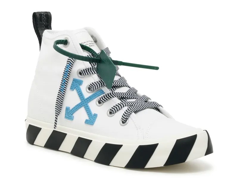 Кроссовки Off White Mid-Top Vulcanized, белый/черный/синий