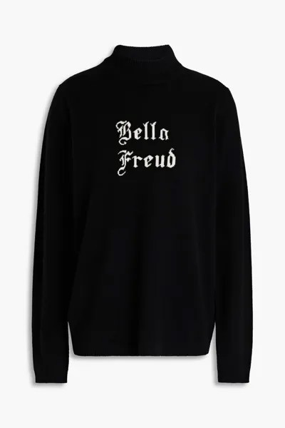 Кашемировый свитер с воротником интарсия Bella Freud, черный