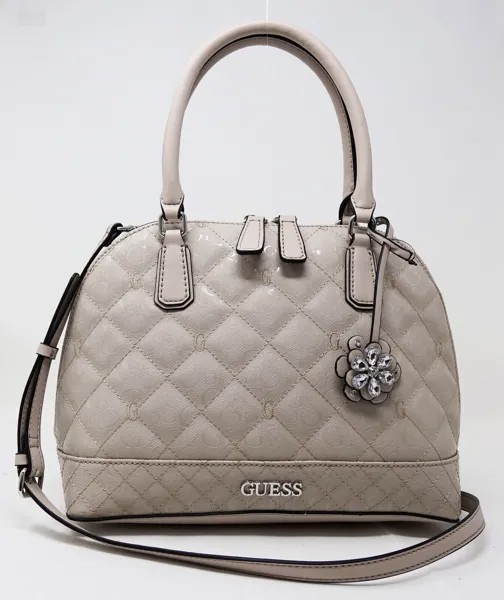 НОВИНКА, женская белая стеганая сумка-портфель с логотипом GUESS, кошелек через плечо