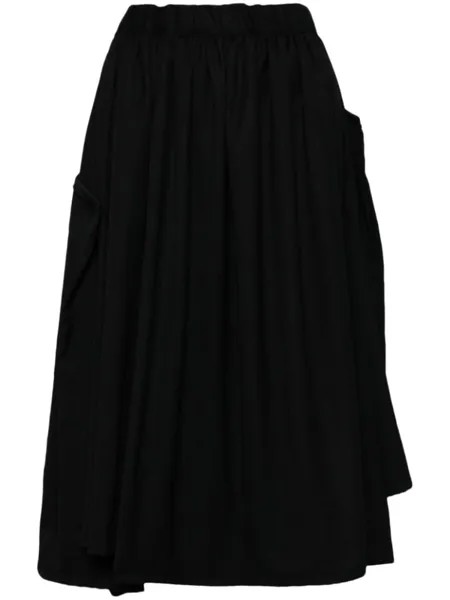 Шерстяная юбка асимметричного дизайна Comme Des Garçons, черный