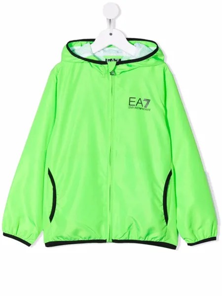 Emporio Armani Kids logo hooded jacket