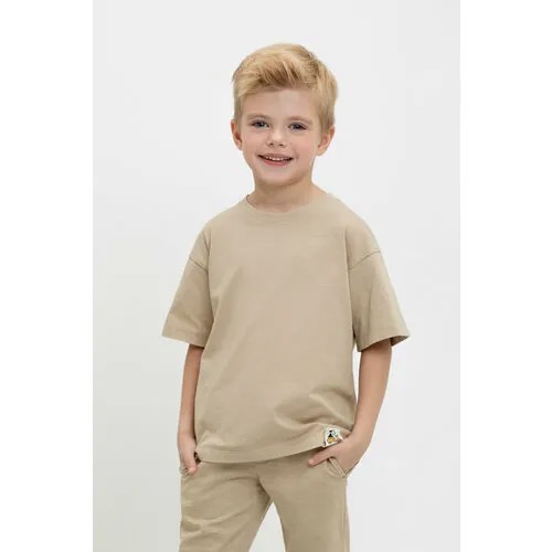 Футболка crockid КР 302401/темно-бежевый к456, размер 64/128, бежевый