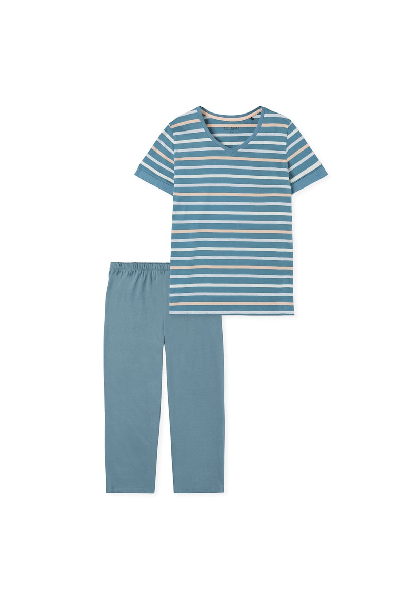 Полосатая хлопковая пижама Schiesser, синий