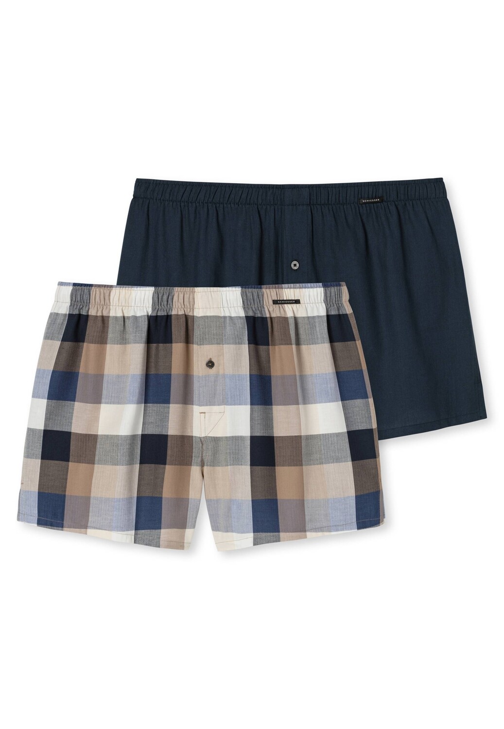 Боксеры Schiesser Web-Boxershorts 2 шт, темно-синий