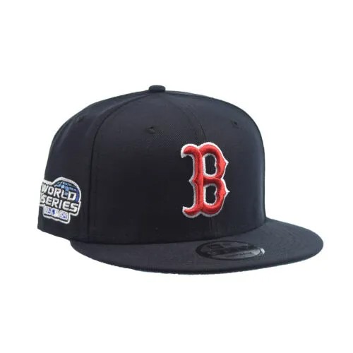 Мужская бейсболка New Era Boston Red Sox World Series темно-синяя с голубым низом