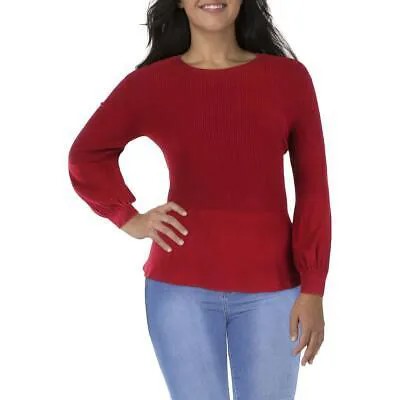 Женская рубашка Anne Klein в рубчик с круглым вырезом, пуловер, свитер, топ BHFO 8719