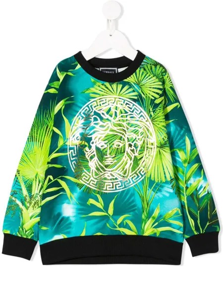 Versace Kids толстовка с принтом и логотипом