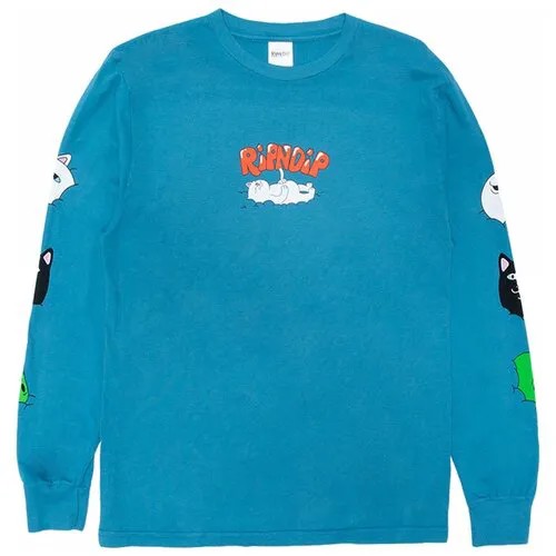 Лонгслив Ripndip heavens waiting room harbor blue, размер XL