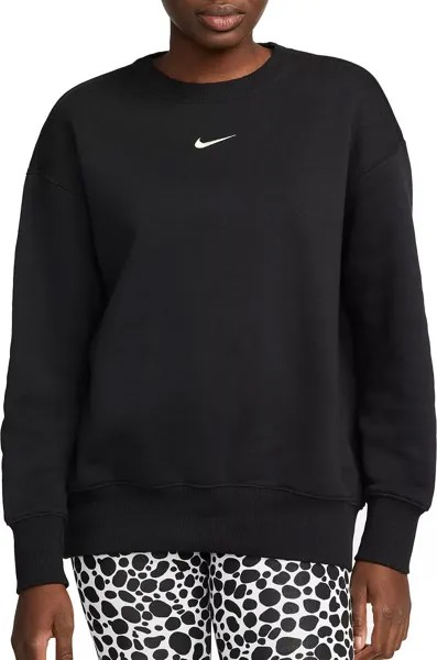 Женский свободный свитшот с круглым вырезом из флиса Nike Sportswear Phoenix, черный
