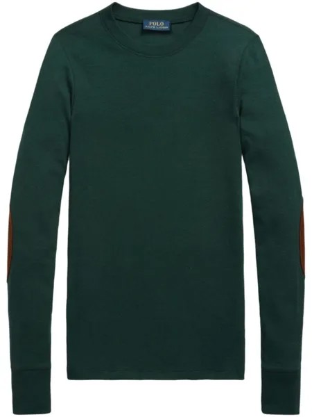 Polo Ralph Lauren толстовка с нашивками на локтях, зеленый