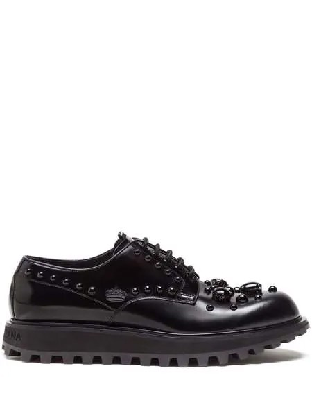 Dolce & Gabbana декорированные броги на рифленой подошве
