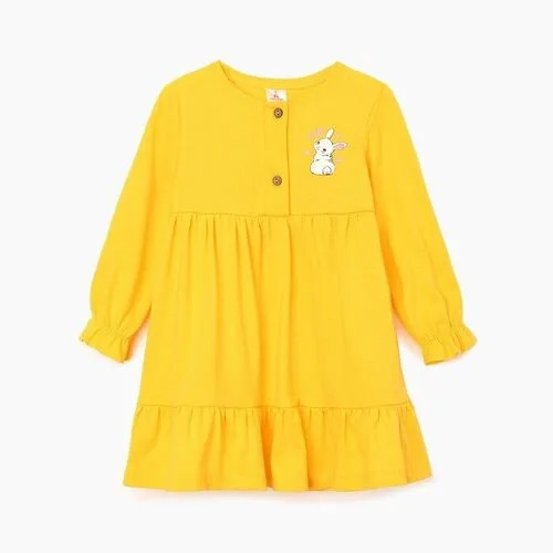 Платье для девочки, цвет жёлтый, рост 104см