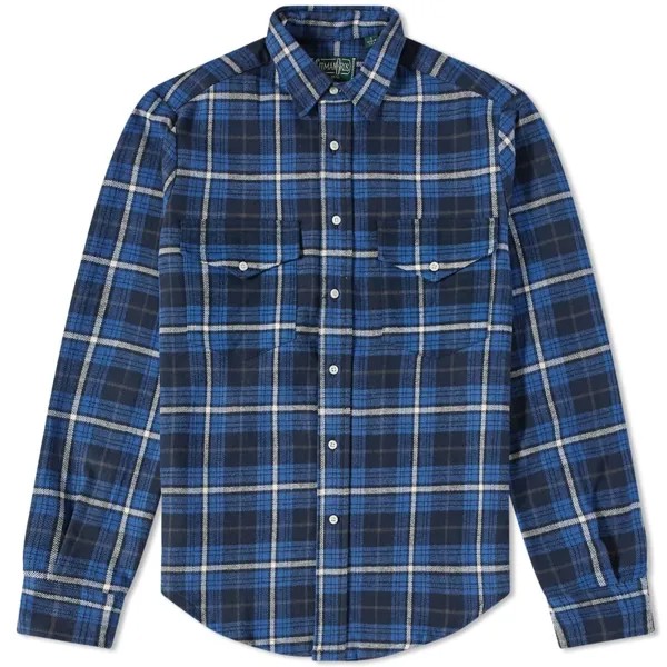 Рубашка Gitman Vintage 2 Pocket Twill Check Overshirt - End. Exclusive