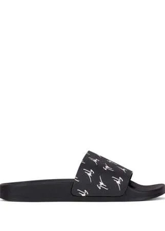 Giuseppe Zanotti шлепанцы с логотипом