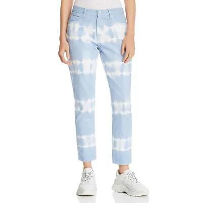 [BLANKNYC] Женские синие прямые джинсы с высокой посадкой до щиколотки с принтом тай-дай 25 BHFO 7015
