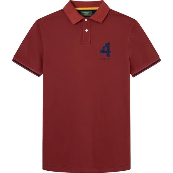 Поло с коротким рукавом Hackett Heritage Number, красный