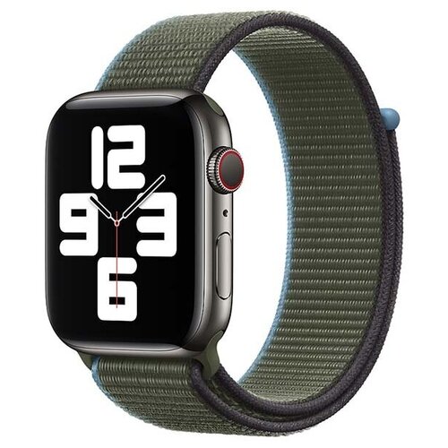 Ремешок Apple для смарт-часов Apple Watch 44mm Inverness Green Sport Loop (Зелёные холмы), нейлоновый