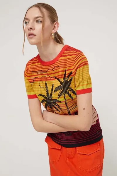 ДУБАЙ свитер Desigual, оранжевый