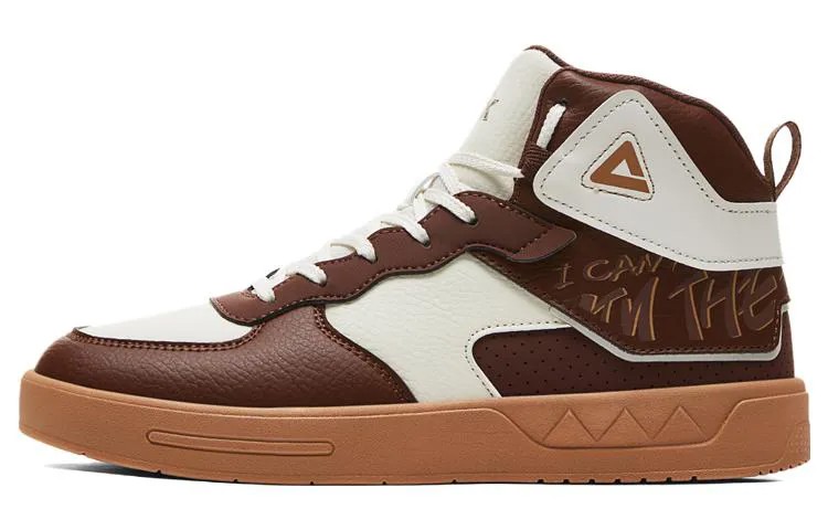 Кроссовки PEAK Skateboarding Shoes Women's High-top Brown, коричневый
