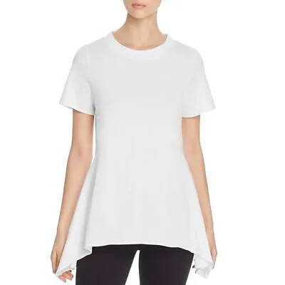 Donna Karan Женская белая хлопковая асимметричная футболка-туника XS BHFO 9311