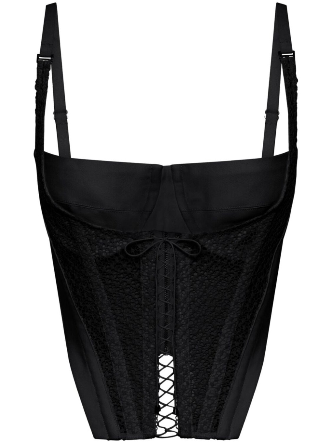 Топ-корсет на шнуровке Dion Lee, черный