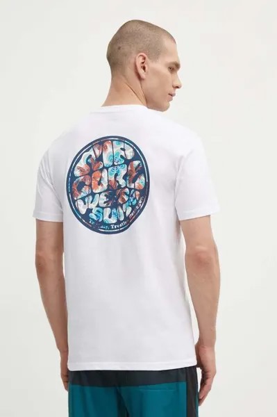Хлопковая футболка Rip Curl, белый