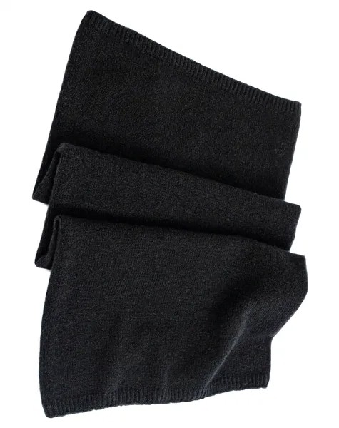 Черный шарф-снуд из шерсти