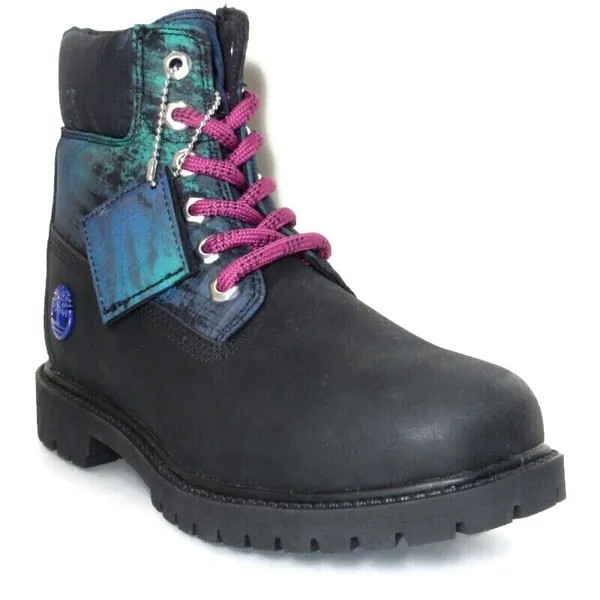 Черные кожаные непромокаемые ботинки премиум-класса для женщин Timberland Heritage 6 дюймов, A2G2K