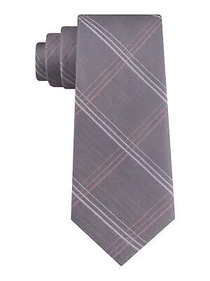 MICHAEL KORS Мужской серебряный клетчатый шелковый классический галстук