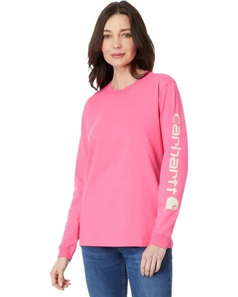 Футболка Carhartt Loose Fit Long Sleeve Graphic, цвет Pink Glow