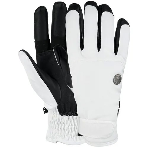 Перчатки Terror, регулируемые манжеты, с утеплением, размер M, белый, черный