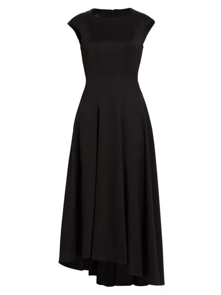 Платье трапециевидной формы с рукавами-крылышками Talbot Runhof, черный