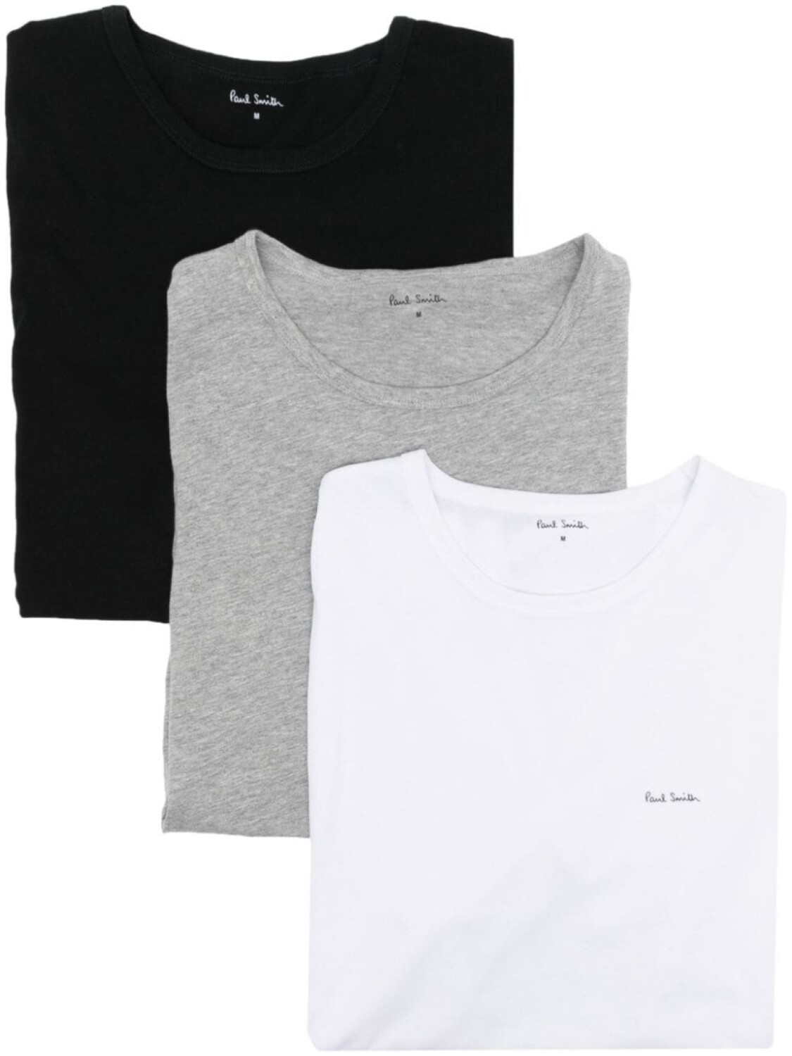 Paul Smith комплект из трех футболок с логотипом, черный