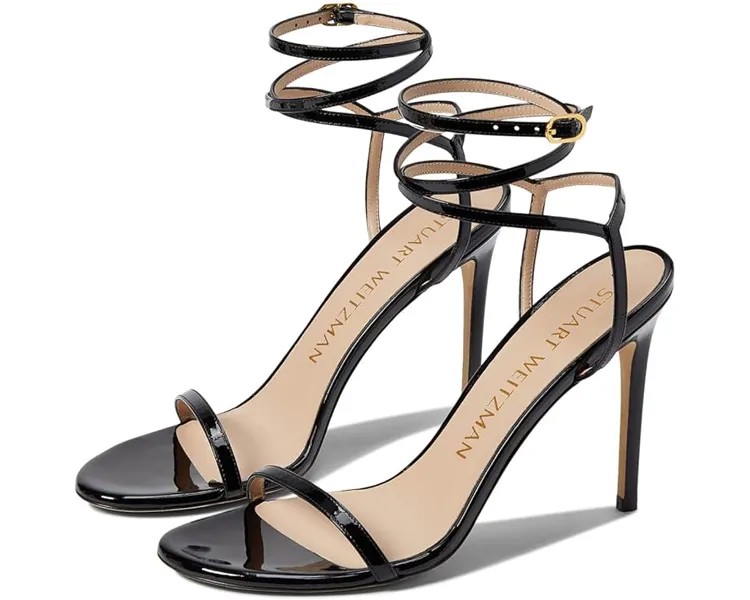 Туфли Stuart Weitzman Barelynude 100 Wrap Sandal, черный