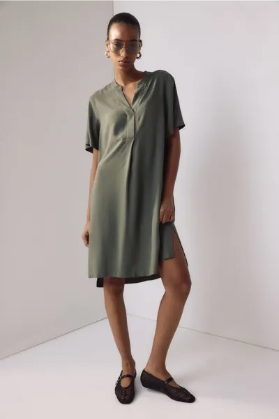 Платье-Туника из вискозы H&M, зеленый