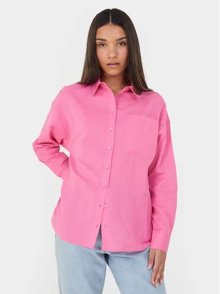Рубашка прямого кроя Brave Soul, розовый
