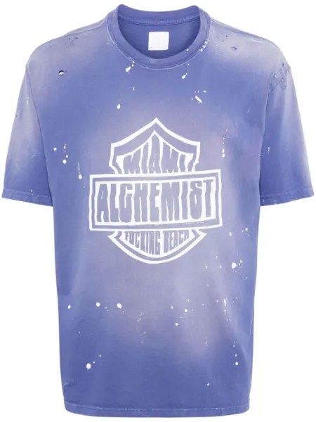 Футболка Hugh с эффектом разбрызганной краски Alchemist, синий