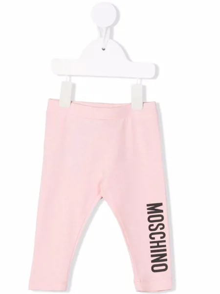 Moschino Kids легинсы с логотипом
