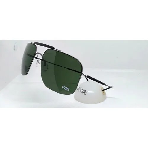 Солнцезащитные очки Silhouette 8657 60 6205, прямоугольные, для мужчин, серый