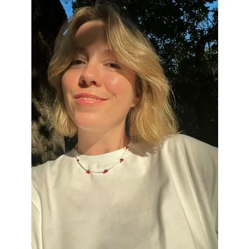 Чокер Daily Daisy, стекло, длина 40 см, белый