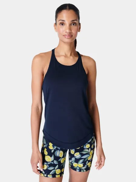 Майка Breathe Easy Run Sweaty Betty, темно-синий