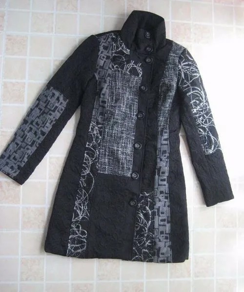 Международная торговля оригинальная испанская одноцветная Лоскутная тонкая юбка ветровка пальто средней длины
