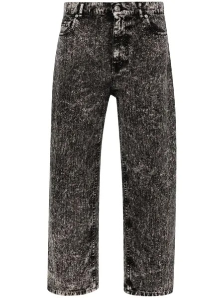 Marni зауженные укороченные джинсы с завышенной талией, черный