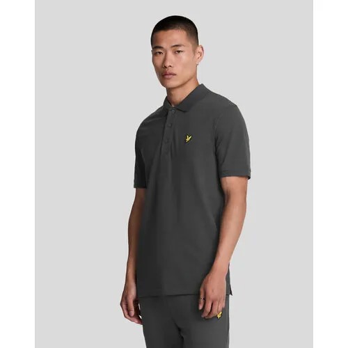 Поло Lyle & Scott Plain Polo Shirt, размер XXL, серый, черный
