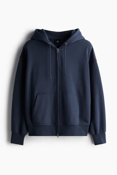 Толстовка оверсайз на молнии H&M, синий