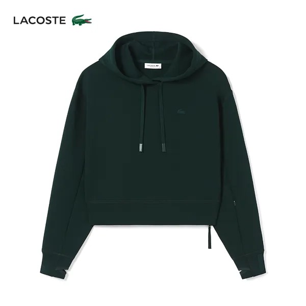 Пуловер женский Lacoste короткий, темно - зеленый