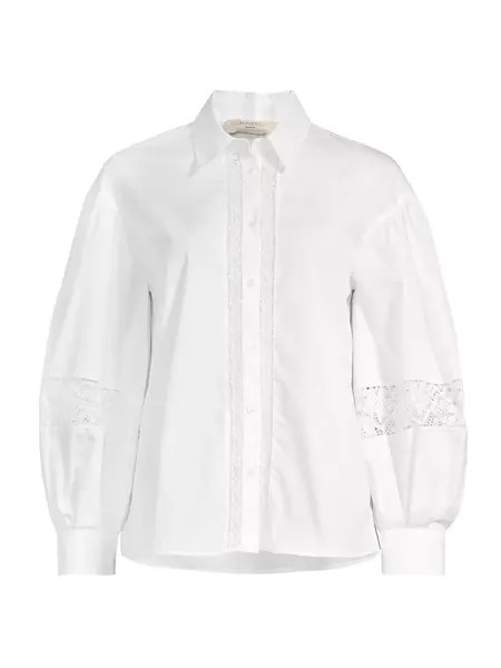 Рубашка Samuele с кружевными вставками Weekend Max Mara, белый